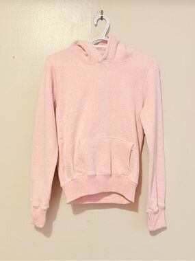 Women's Light Pink Hooded Pullover Sweatshirt